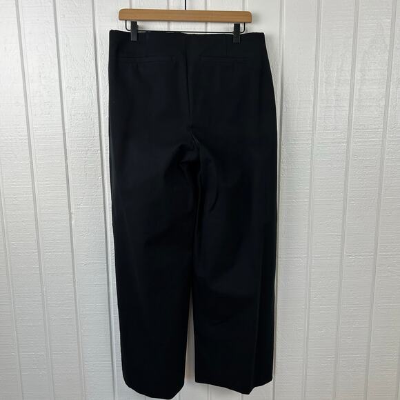 Old Navy Women High Rise Wide Leg Trouser Pants Office Minimalist Black NEW - Picture 6 of 8